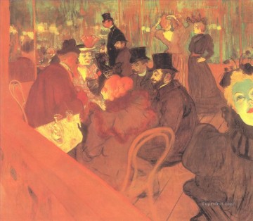  1895 Painting - the promenoir the moulin rouge 1895 Toulouse Lautrec Henri de